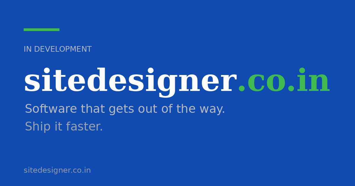Link preview image for sitedesigner.co.in